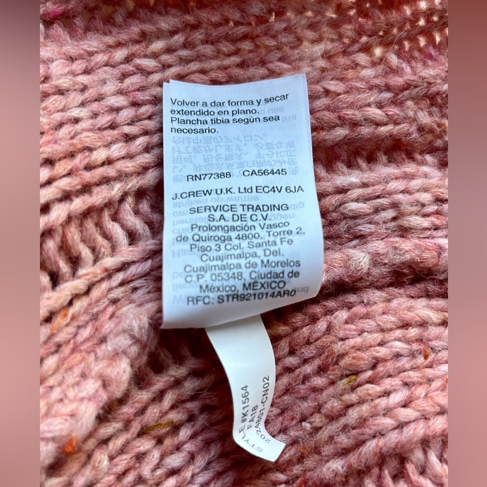 Madewell Pink Bubble Sleeve Cable Knit Cardigan XS - Picture 11 of 11